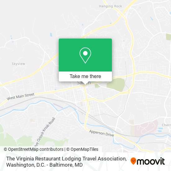 The Virginia Restaurant Lodging Travel Association map