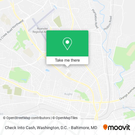 Check Into Cash map