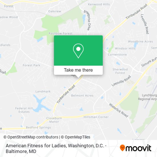 American Fitness for Ladies map