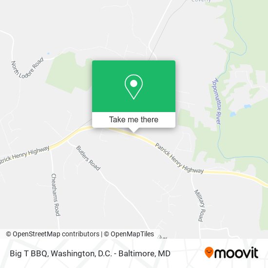 Mapa de Big T BBQ
