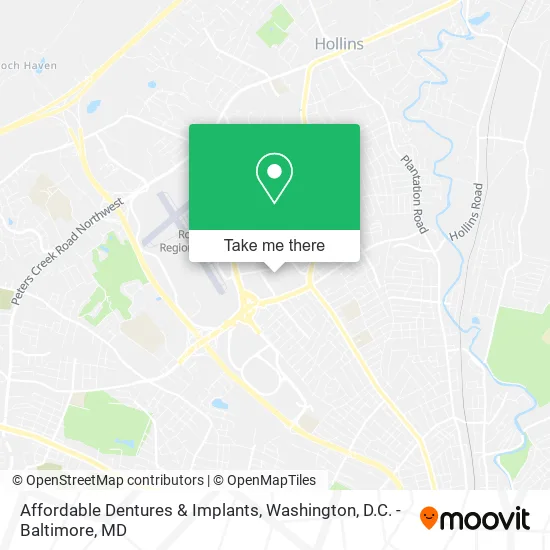 Mapa de Affordable Dentures & Implants