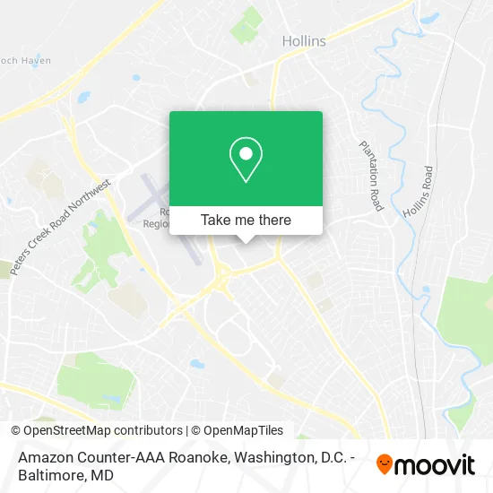 Mapa de Amazon Counter-AAA Roanoke