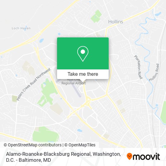 Alamo-Roanoke-Blacksburg Regional map