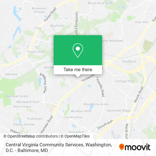 Central Virginia Community Services map