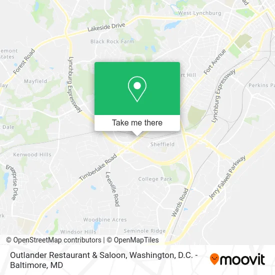 Outlander Restaurant & Saloon map