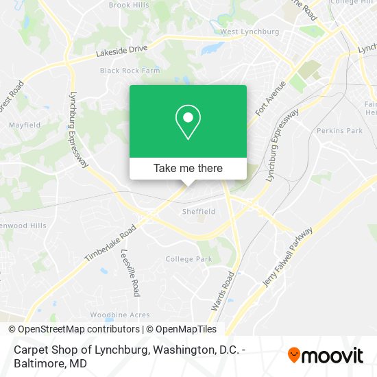 Carpet Shop of Lynchburg map