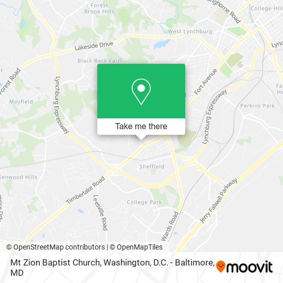 Mt Zion Baptist Church map