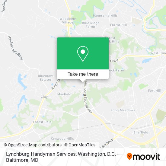 Lynchburg Handyman Services map