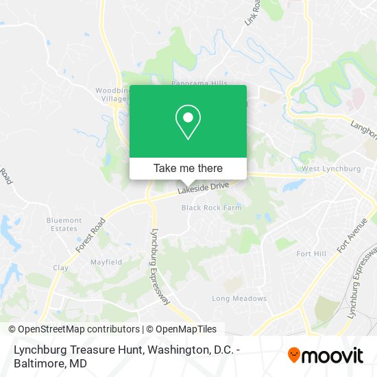 Lynchburg Treasure Hunt map