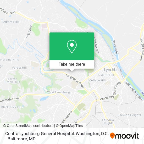 Mapa de Centra Lynchburg General Hospital