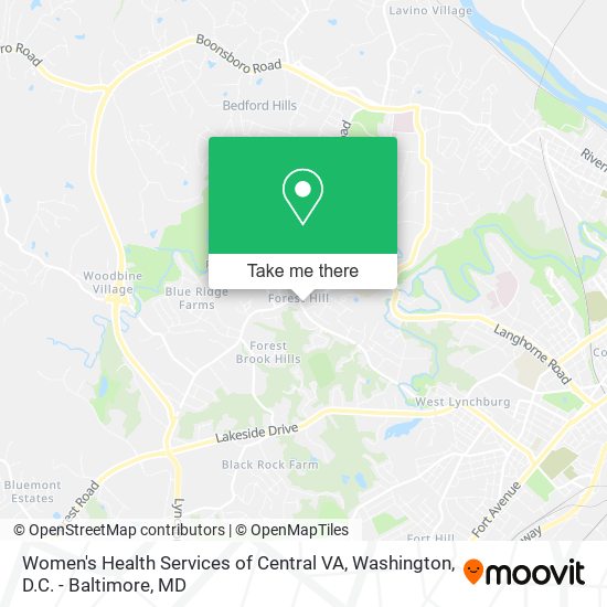 Women's Health Services of Central VA map