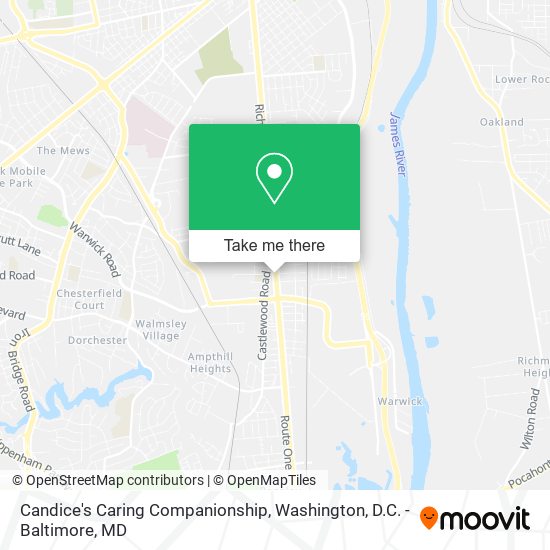 Candice's Caring Companionship map