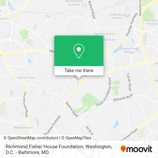 Richmond Fisher House Foundation map