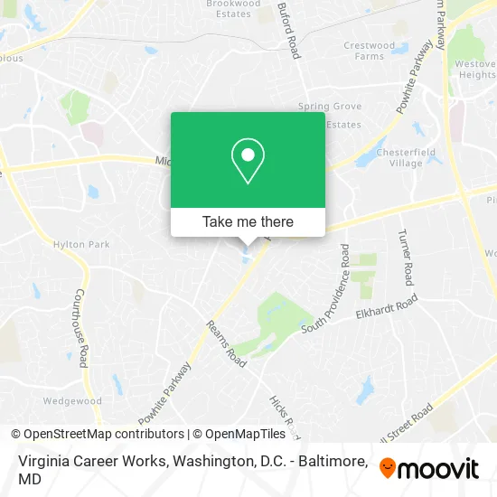 Virginia Career Works map