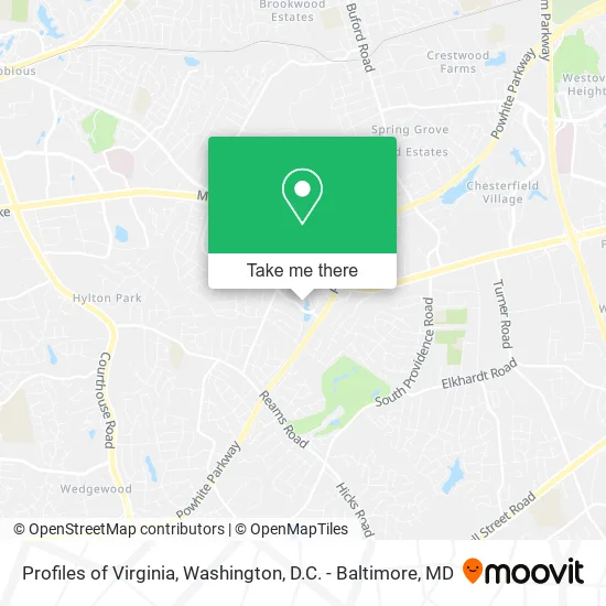 Profiles of Virginia map