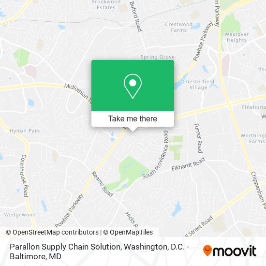 Parallon Supply Chain Solution map