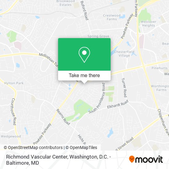 Richmond Vascular Center map