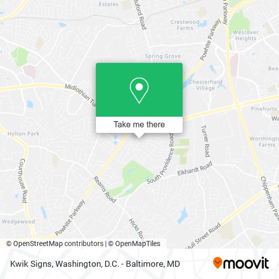 Mapa de Kwik Signs