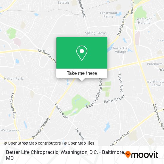 Mapa de Better Life Chiropractic