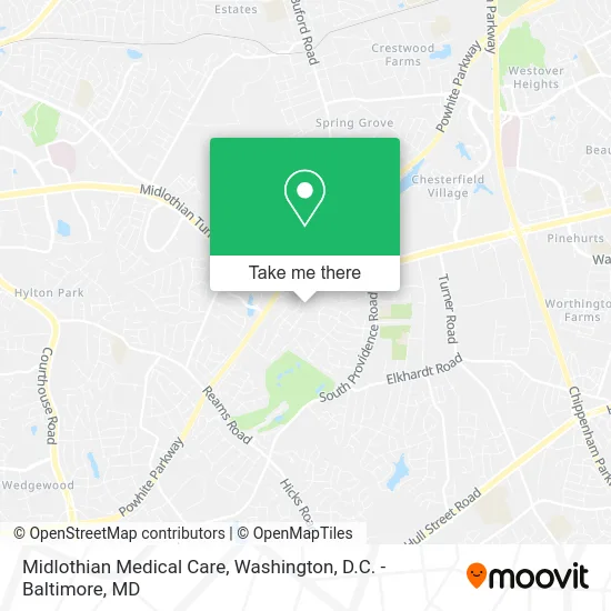 Midlothian Medical Care map
