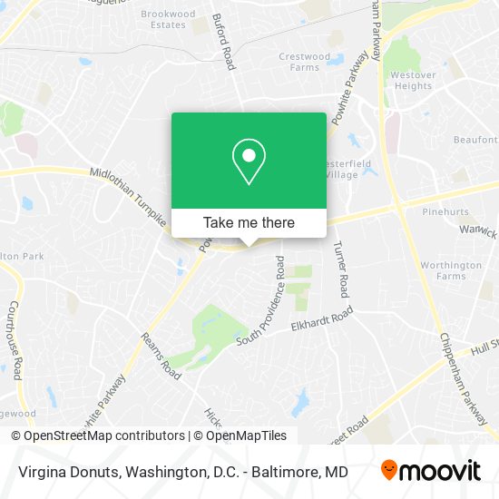 Virgina Donuts map