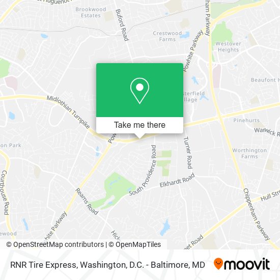 Mapa de RNR Tire Express