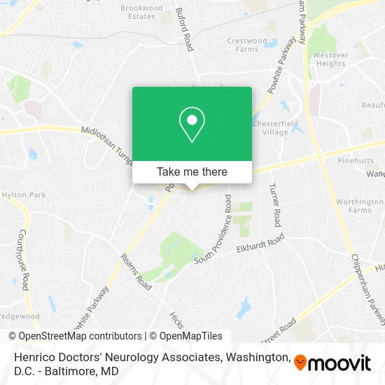 Henrico Doctors' Neurology Associates map