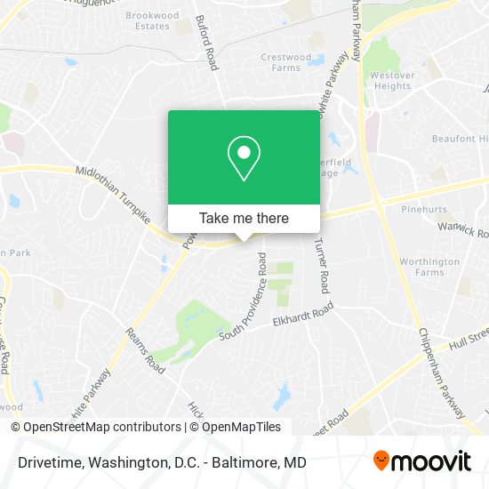 Drivetime map