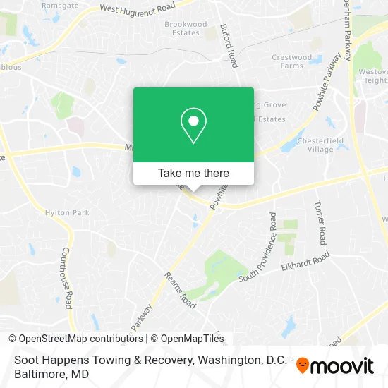 Soot Happens Towing & Recovery map