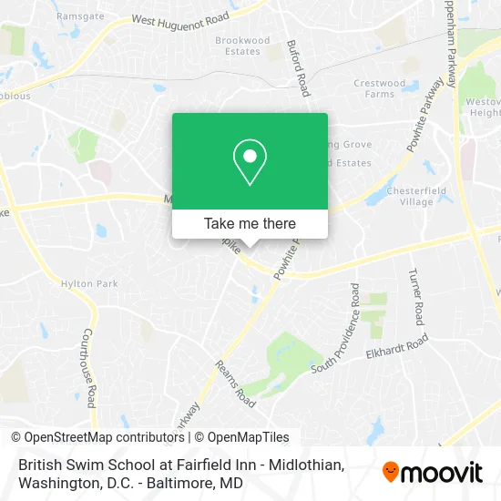 British Swim School at Fairfield Inn - Midlothian map