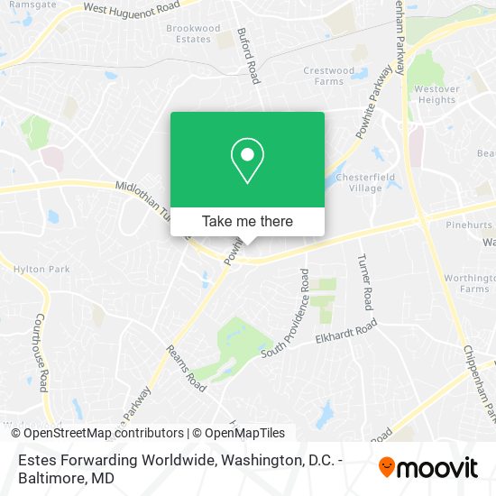 Estes Forwarding Worldwide map
