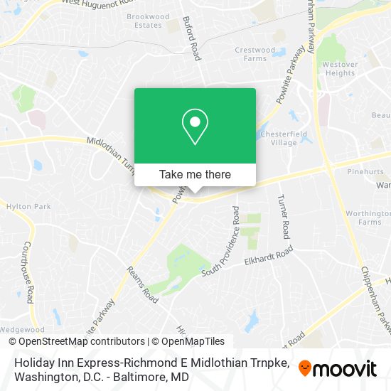 Holiday Inn Express-Richmond E Midlothian Trnpke map