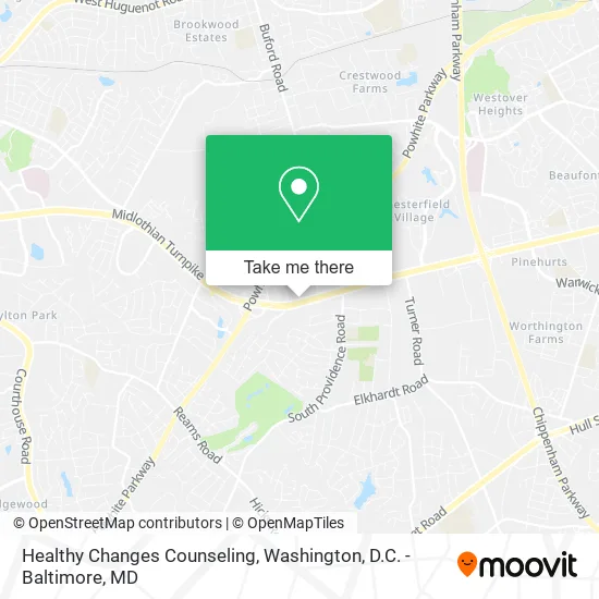Healthy Changes Counseling map