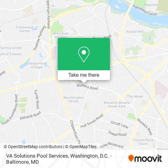 VA Solutions Pool Services map