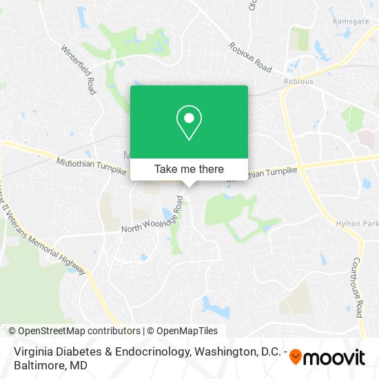 Virginia Diabetes & Endocrinology map