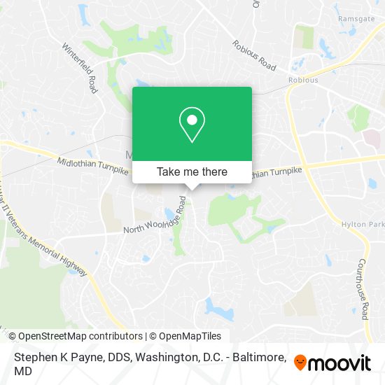 Stephen K Payne, DDS map