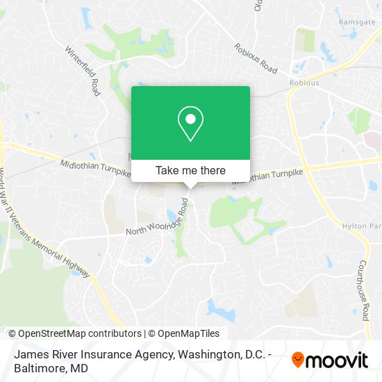Mapa de James River Insurance Agency