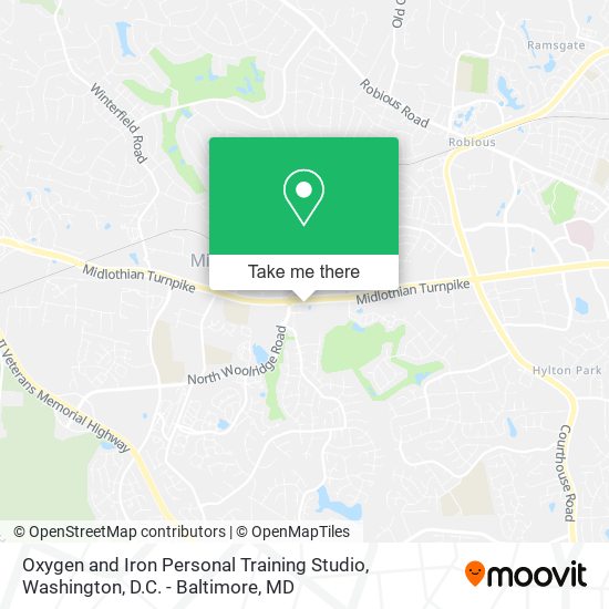 Oxygen and Iron Personal Training Studio map