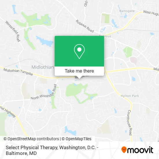Select Physical Therapy map
