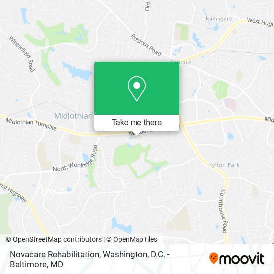 Novacare Rehabilitation map