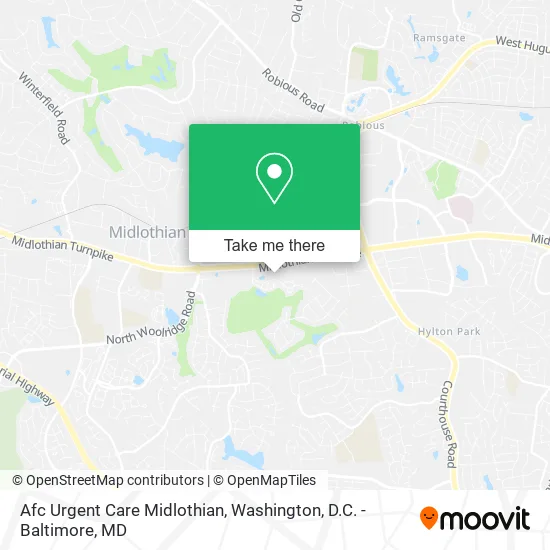 Afc Urgent Care Midlothian map