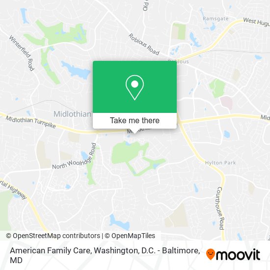 American Family Care map