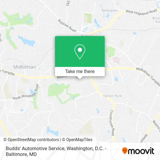 Budds' Automotive Service map