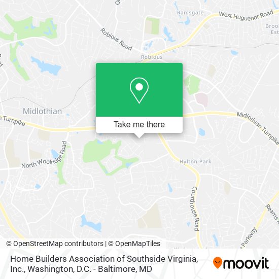 Home Builders Association of Southside Virginia, Inc. map