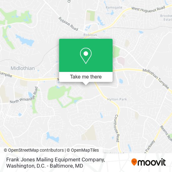 Frank Jones Mailing Equipment Company map