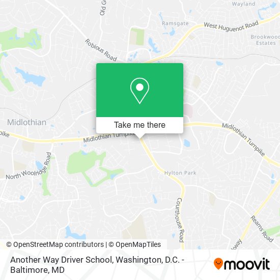 Another Way Driver School map