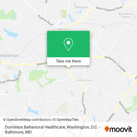 Dominion Behavioral Healthcare map