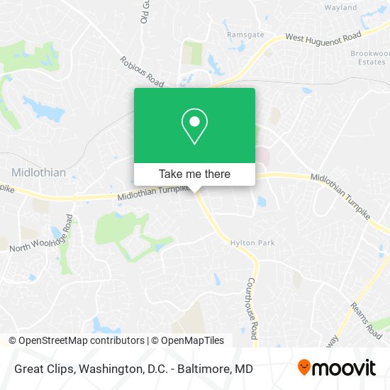 Great Clips map