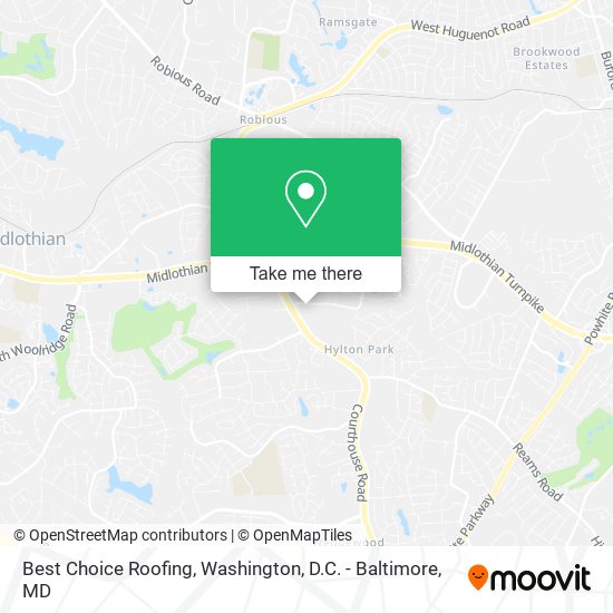 Best Choice Roofing map