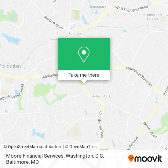 Moore Financial Services map